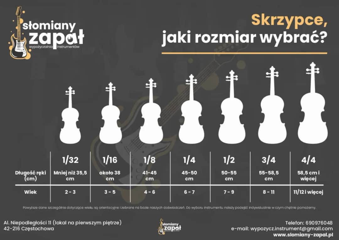 Jak dobrać rozmiar skrzypiec, aby uniknąć niewłaściwego wyboru?